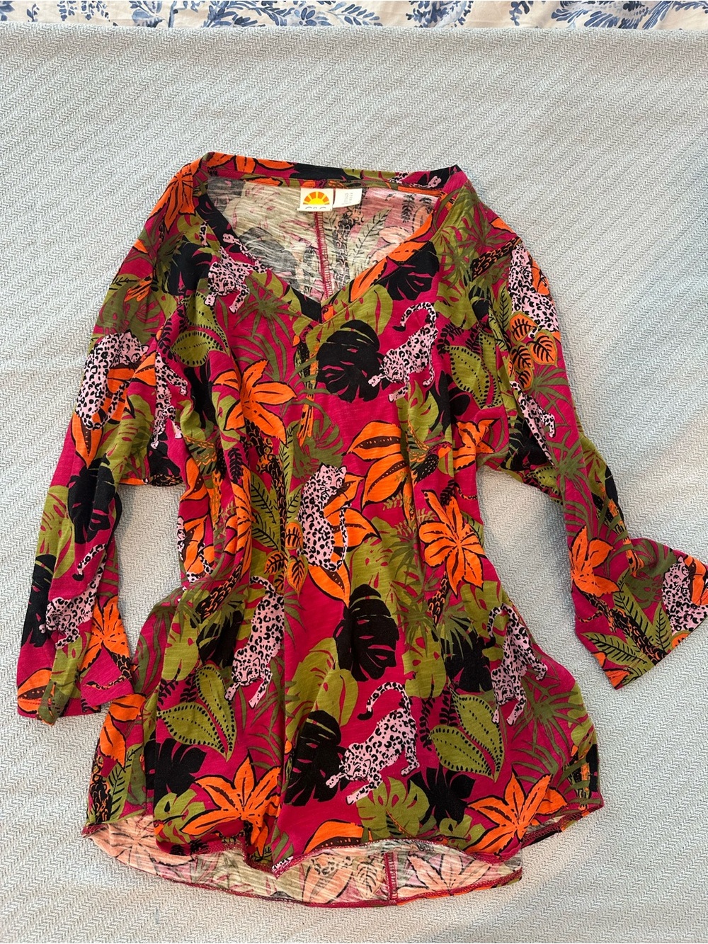 Tropical patterned blouse